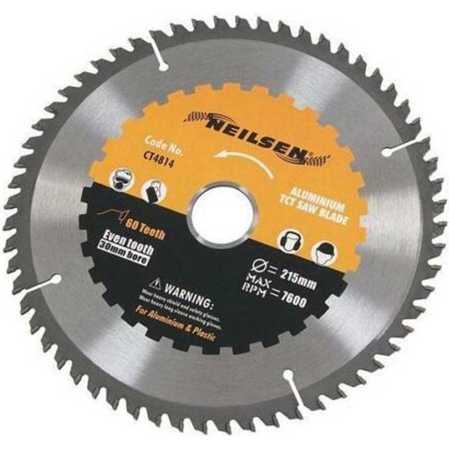 215mm 60 tooth TCT Saw Blade. Cuts Aluminium & More  (Genuine Neilsen CT4814)