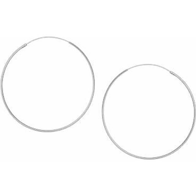 Hoop earrings 925 sterling silver extra large thin tube sleeper hoops - silverly