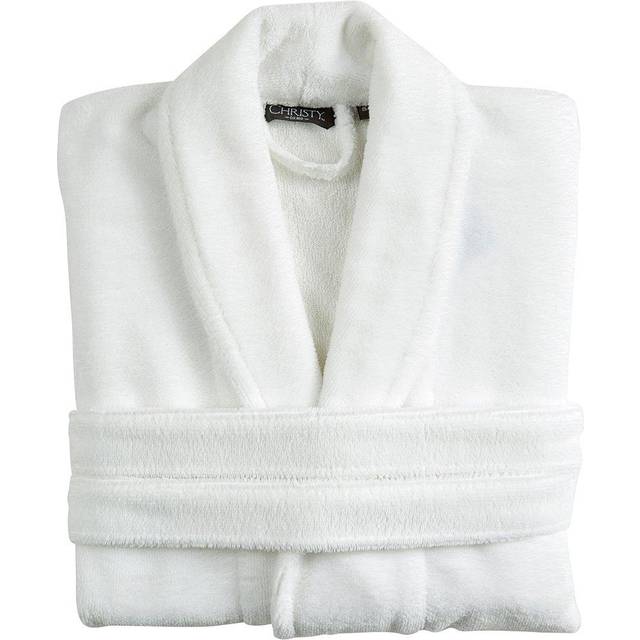 Cosy Robe White - Resist the urge to hurry off, calm mornings are made cocooned in the Cosy Robe from Christy. The name says it all, with microvelour on the outside, quick-drying terry towel on the inside, this super-soft cosy robe will keep you snug and comfy as the temperature drops. Choose a spa-inspired look in classic white or go bold with a saturated jewel tone.