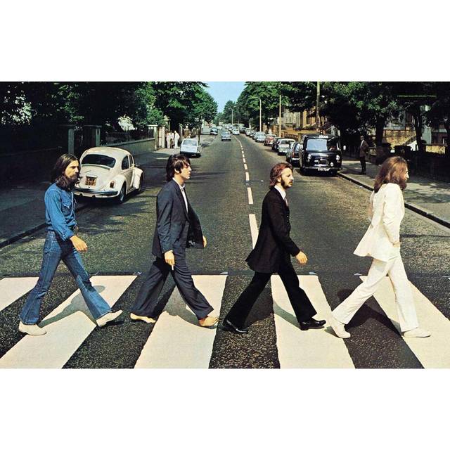 The Beatles Abbey Road textilaffisch One Size svart