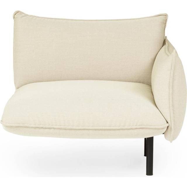 Normann Copenhagen - Ark Modular Sofa 120 Right Armrest Black Steel, Steelcut Trio 205 - Modulsoffor &amp; Hörnsoffor - Simon Legald - Beige - Dun/Metall/Textilmaterial/Skum