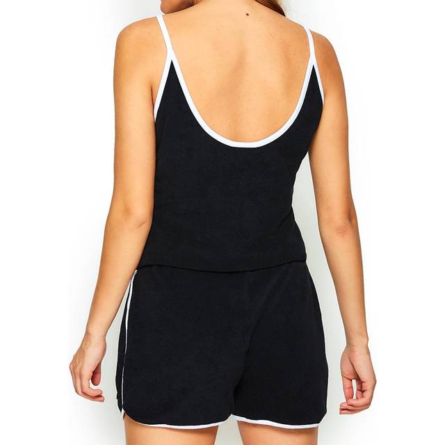 Ellesse Loron Playsuit Womens Jumpsuit Sports Summer Playsuit Black Dungarees