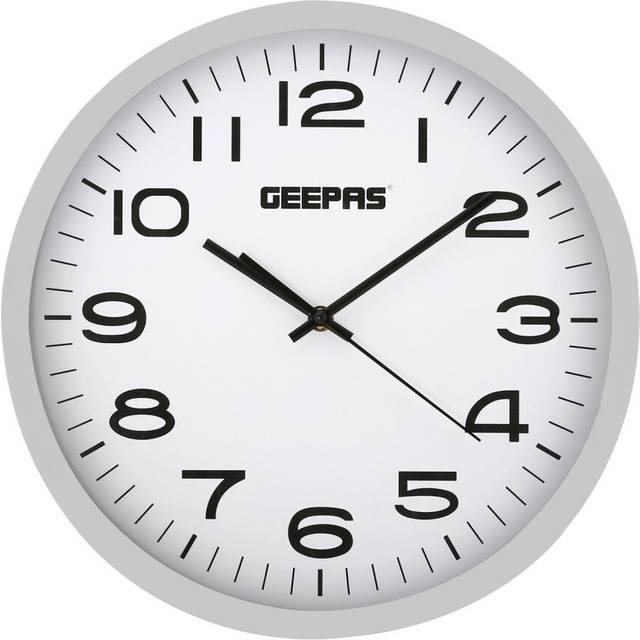 12 " Non-ticking Analog Wall Clock - White - One Size