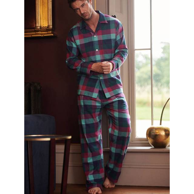 'Montrose' Check Brushed Cotton Pyjama Set - Multi - L