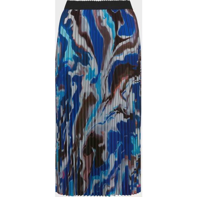 COSTER COPENHAGEN Plisse Skirt With Print |Blå |34