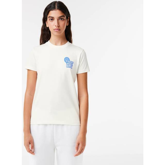 Lacoste Lacoste x Eleven by Venus Cotton T-Shirt - Cream