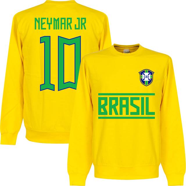 Brazil Team Neymar Jr 10 KIDS Sweatshirt - Yellow - 6 Years