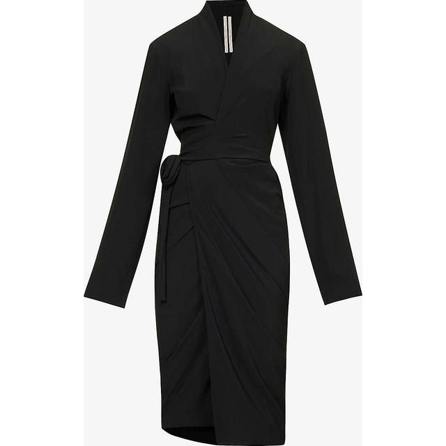 Rick Owens Black Cocoon Midi Dress - 09 Black - IT 46
