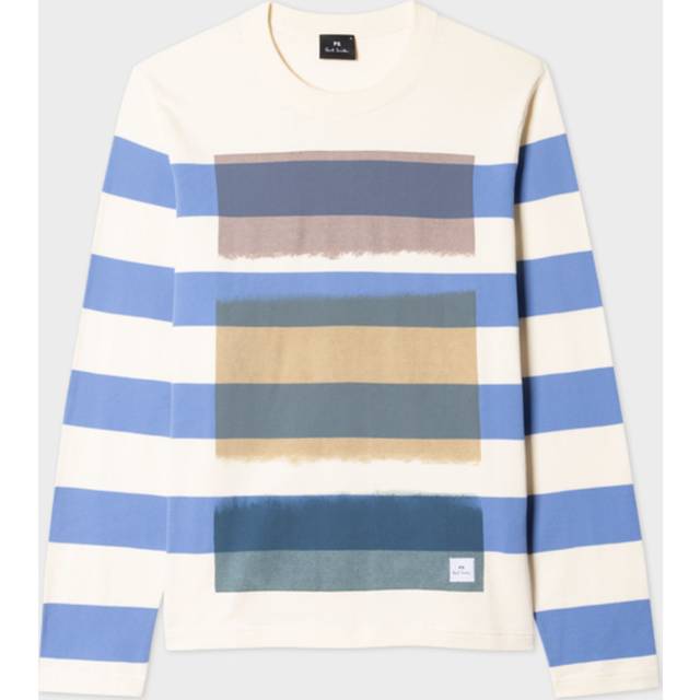 PS by Paul Smith Off-White Stripe Sweater - 02 Whites - M