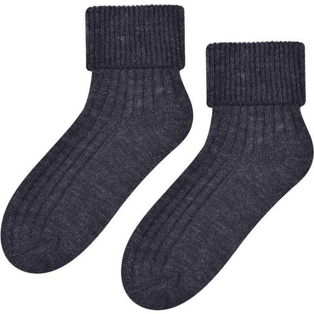 Steven Womens Wool Bed Socks - Grey - UK 3-6
