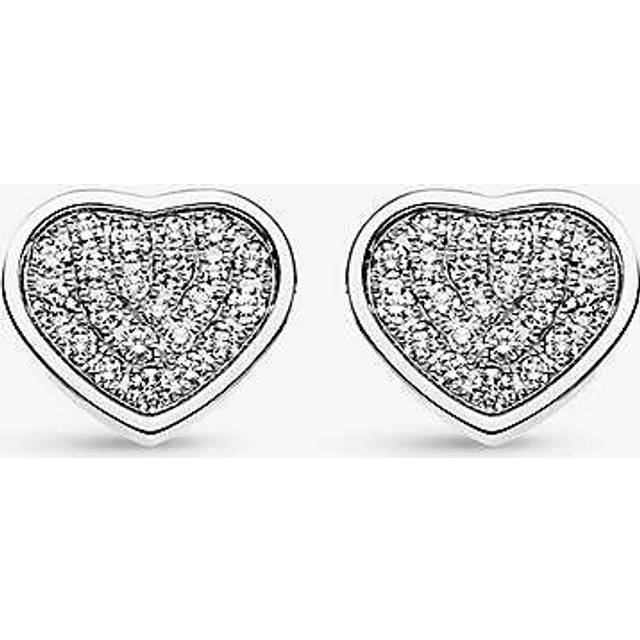 Chopard Womens White Gold Happy Hearts 18ct White-gold and 0.8ct Diamond Earrings - WHITE GOLD