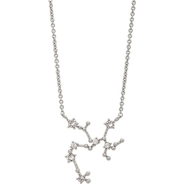 Sagittarius (Skytten) star sign halsband - Crystal (silver)