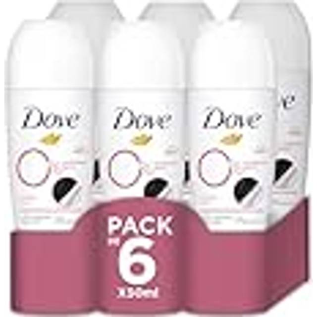 Dove Roll-on original utan aluminium/alkohol, (för 24h skydd med 1/4 vårdande kräm) 6-pack (6 x 50 ml)