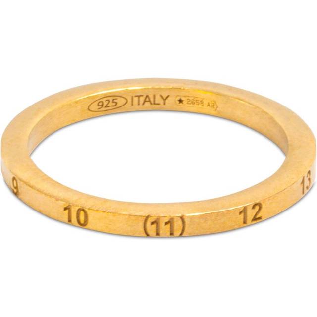 Maison Margiela Gold Numerical Ring - 950 YELLOW GOLD PLAT - IT 8