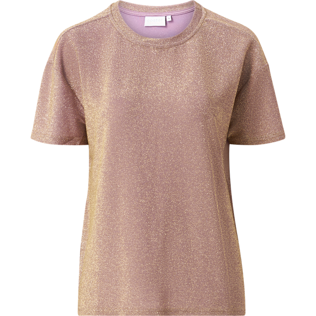 Coster Copenhagen - Topp Shimmer Tee in Lurex Jersey - Brun