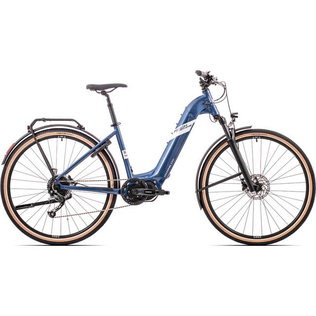 Elcykel Hybrid Rock Machine Crossride E400 Touring Blå/Silver L 2023