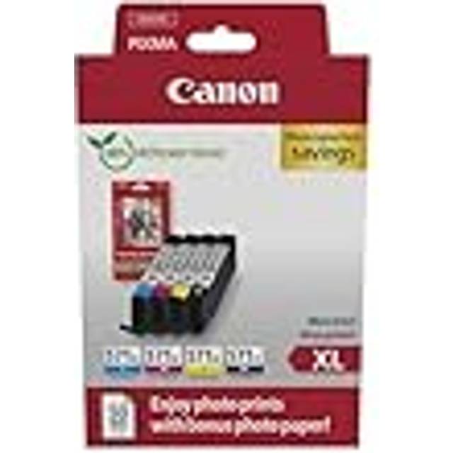 Canon CLI-571XL Inkjet Cartridges + 4x6 Photo Paper Glossy 50 Sheets