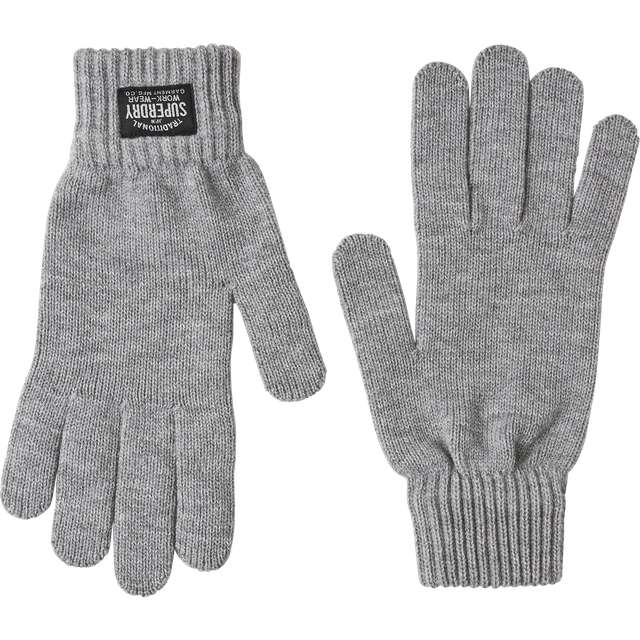 Superdry - Fingervantar Classic Knitted Gloves - Grå