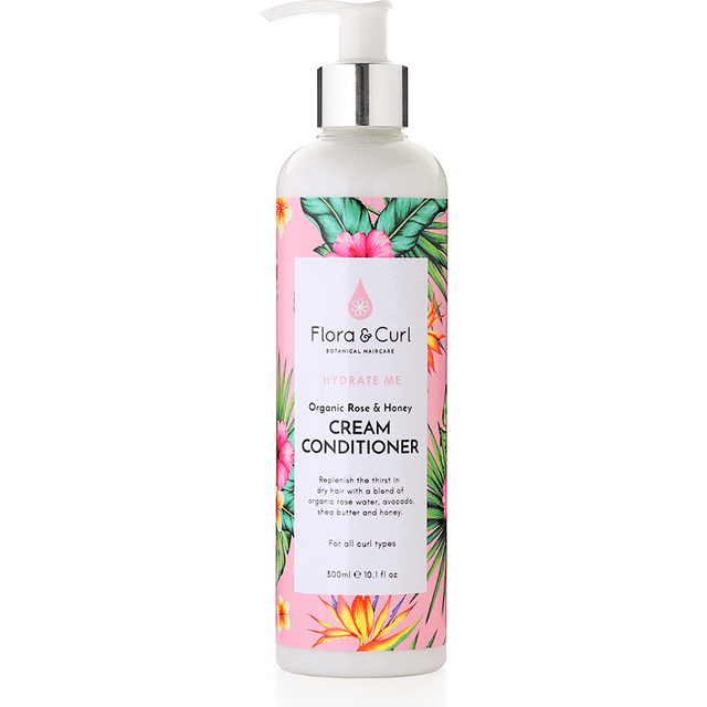 Flora & Curl - Organic Rose & Honey Cream Conditioner (300ml)