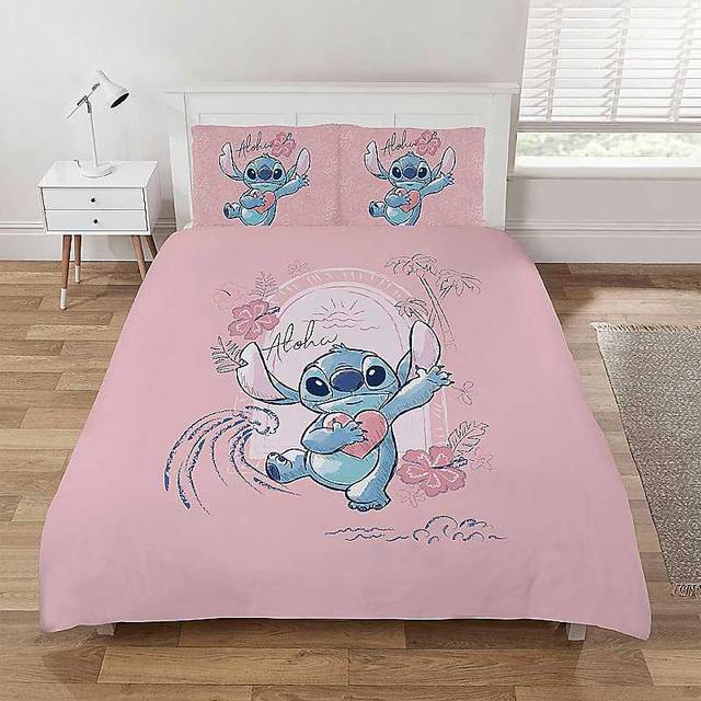Disney Lilo & Stitch Pink Kids Bedding Set - Double