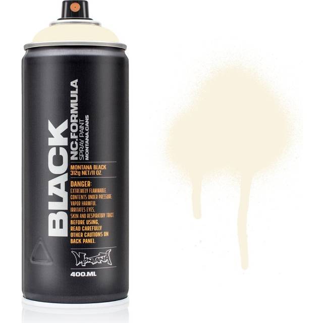 Montana black spray paint 400ml - ivory blk8000 - matt finish high pressure