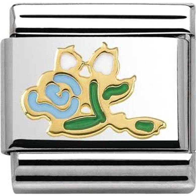 Composable Classic Madame Monsieur Gold White Blue Bunch Of Roses Link 030285/37