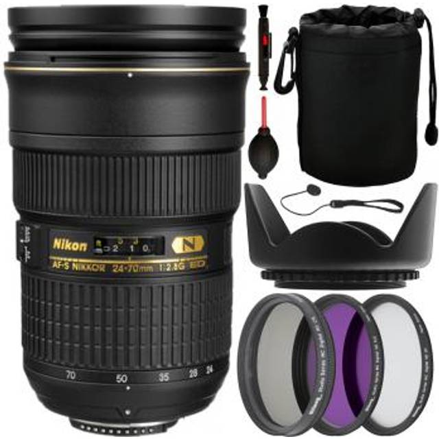 Nikon AF-S NIKKOR 24-70mm f/2.8G ED Lens - 2164 with Starter Bundle