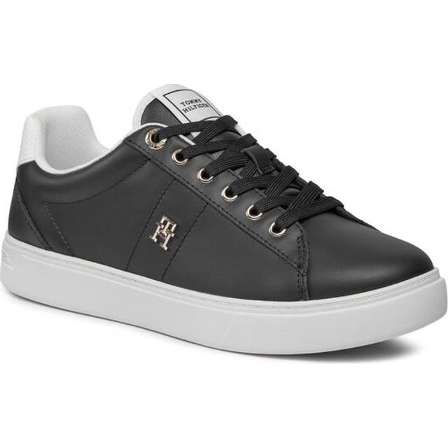 Tommy Hilfiger Dam Casual Cupsole Sneaker, Svart, 35.5 EU