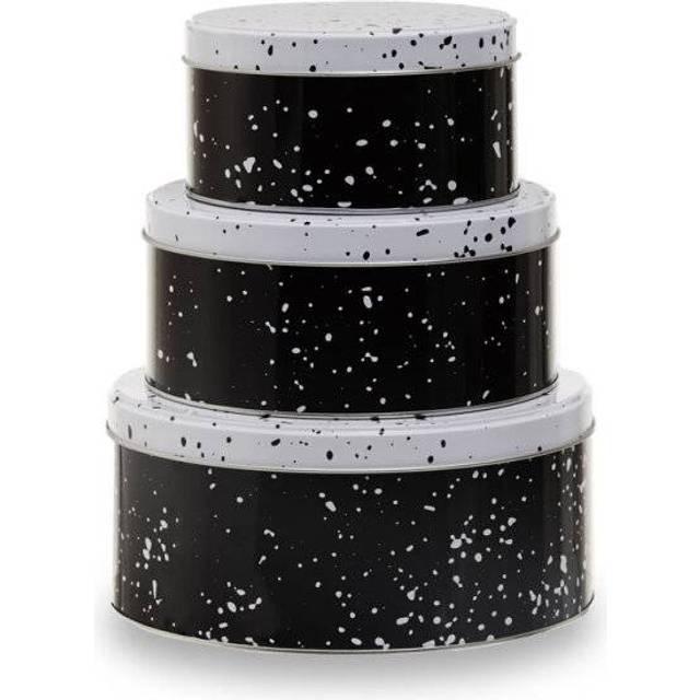 Orsina Paice Set Of Three Black And White Storage Tins