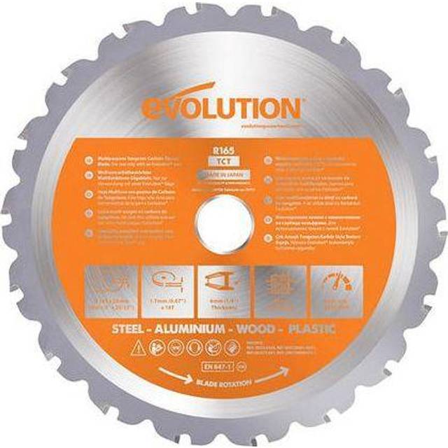 Evolution Power Tools R165TCT-18CS Multi-Material Saw Blade 165 x ...