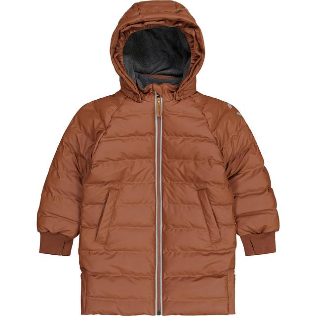 MIKK-LINE Pu Puff Long Jacket Rec. |Brun |110