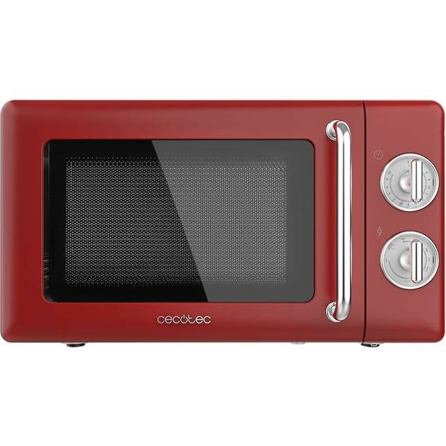 Cecotec ProClean 3110 Retro Red 20-litre manual microwave with 700 W and grill.