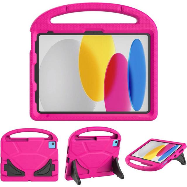 iPad 11" (2025) / iPad 10.9" (2024/2022) EVA Foam Barnskal med Stativ - Rosa