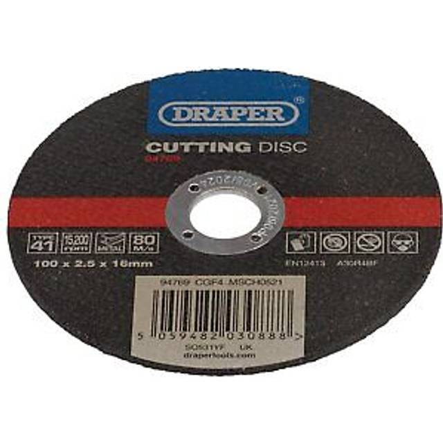 Draper 94769 Metal Cutting Disc, 100 x 2.5 x 16mm - 94769