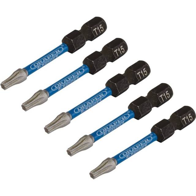 Draper Expert 05651 TX-STAR® Impact S/Driver Bits T15x50mm 1/4" He...
