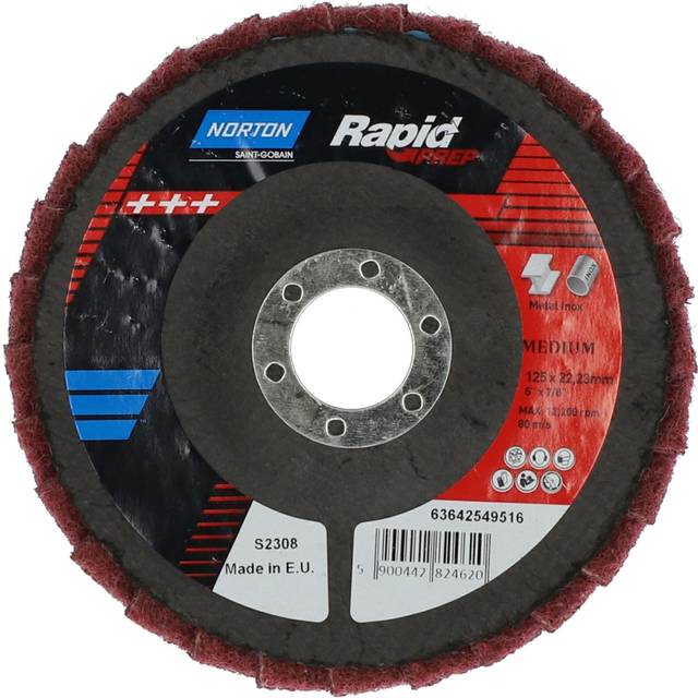 Norton Grovpoleringsrondell Rapid Prep 125x22,2mm Medium