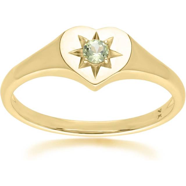 ECFEW™ 'The Liberator' Peridot Heart Ring in 9ct Yellow Gold