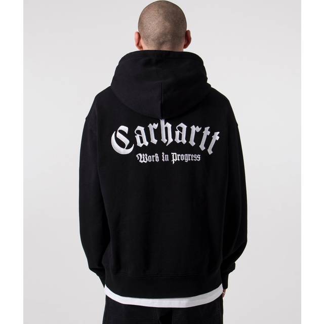 Script Hooded Sweatshirt Black/White