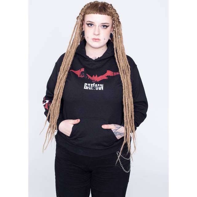 Batman - Logo Sketch - Hoodie - black - L - 50% Cotton, 50% Polyester,Sweat