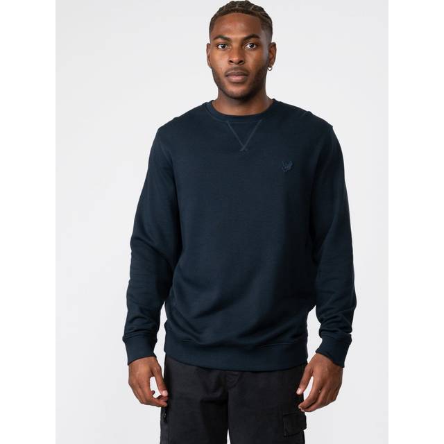 Lyle & Scott, Sweatshirts & Hoodies, Herr, XS, Bomull, Tonal Eagle Crew Neck Sweatshirt - blue (XS)