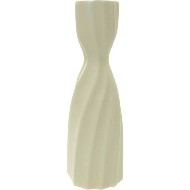 27cm Cream Swirl Vase Bottle Shaped Decorative Flower Vase Table Ornament