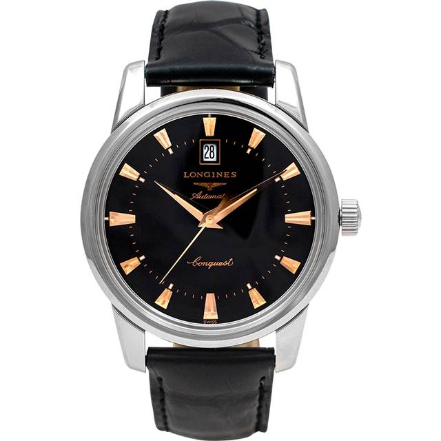 LONGINES Heritage 40mm Automatic Stainless Steel Leather Band Men's Watch L1.645.4.52.4 / L16454524 - Single Color - Standard