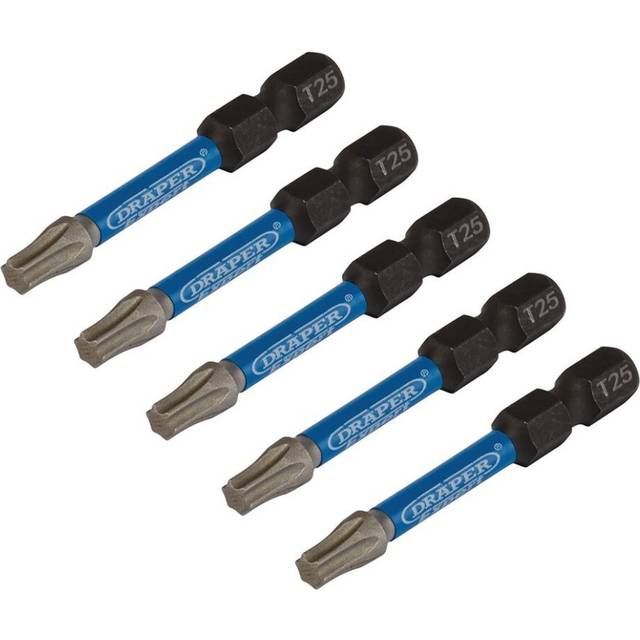 Draper Expert 05653 TX-STAR® Impact S/Driver Bits T25x50mm 1/4" He...