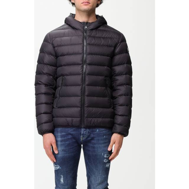 Sporty Down Jacket With Fixed Hood Herr, 52, BLACK-VULCAN