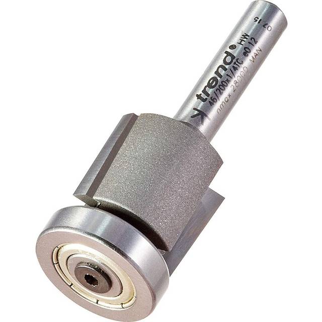 Trend Low Profile Trimmer Bearing Guided Router Cutter 19.1mm 16mm 1/4"