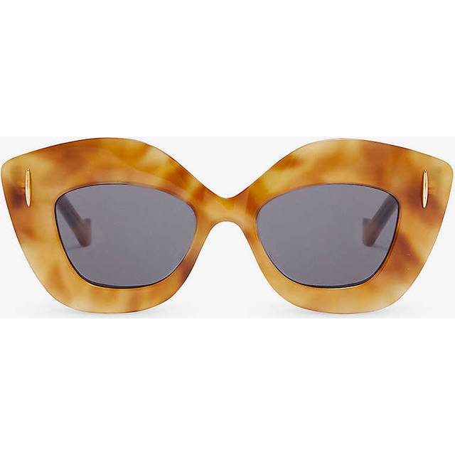 Loewe Womens Blonde/smoke Retro Screen Cat-eye Acetate Sunglasses 1 Size - BLONDE/SMOKE