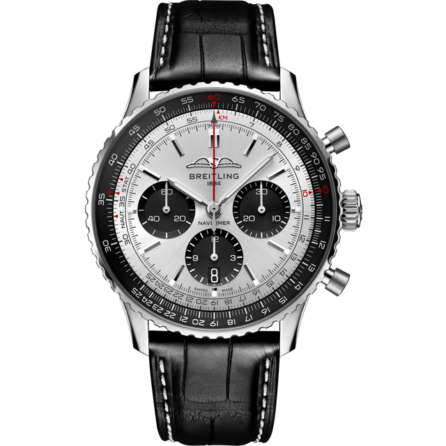 Breitling Navitimer B01 43 Black Croc Folding Clasp