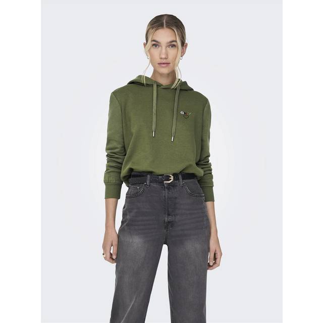 Sweat à capuche kaki Femme ONLY S khaki