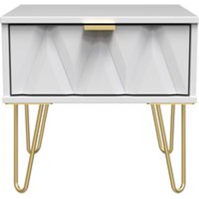 Dallas 1 Drawer Bedside (Ready Assembled) - White - One Size