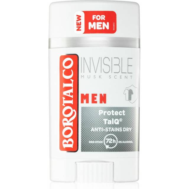 Borotalco MEN Invisible Inga vita eller gula-märken roll-on deodorant för män doft Musk Scent 40 ml